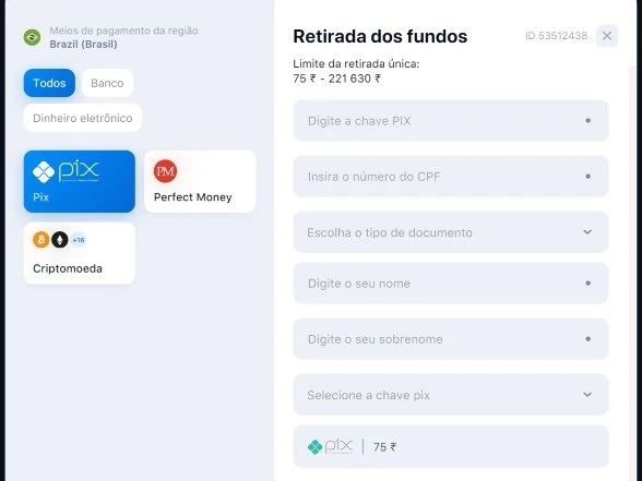 Como retirar dinheiro do 1Win